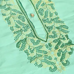 NFC CREATION Boys Ethnic Motifs Embroidered Regular Thread Work Dupion Silk Kurta with Pyjamas image 2
