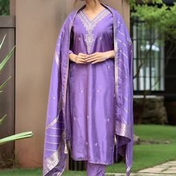 Aaghnya Women Embroidered Kurta Set-image-53