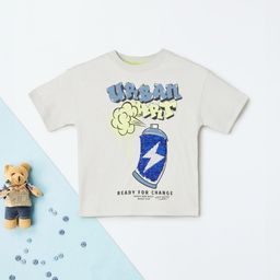 max Boys Typography Printed Round Neck Cotton T-shirt-image-31