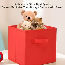Aura Pink Set of 3 Regular Square Foldable & Multipurpose Wardrobe Storage Box Organizer image 4