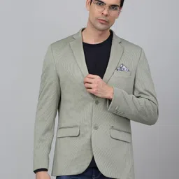 Cantabil Self Design Single Breasted Formal Blazer-image-65