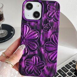 Luxury Kase Floral Printed iPhone 14 Back Case Mobile Accessories-image-51