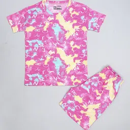 CARACAS Kids Dyed Printed T-shirt With Shorts-30
