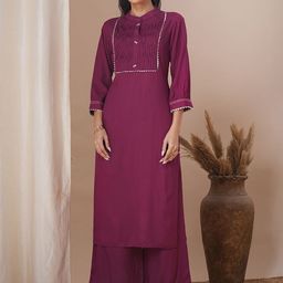 FASHOR Tucked Straight Fit Top With Palazzo Co-Ords-picture-35