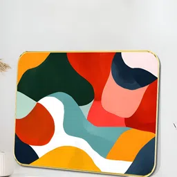 SAF Blue & Red Abstract Printed Wall Art-24
