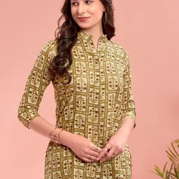 Anouk Brown Floral Printed Shirt With Trouser-image-70