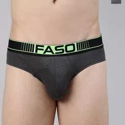 FASO Pack Of 2 Cotton Basic Briefs FA1501-SQ-PO2-CHARCOL-ASPHALT-picture-53