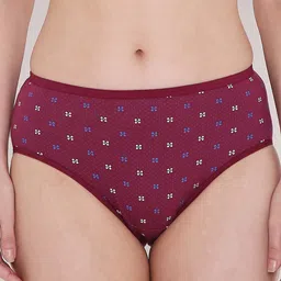 Berrys Intimatess Women Maroon Printed Bikini Brief-image-85