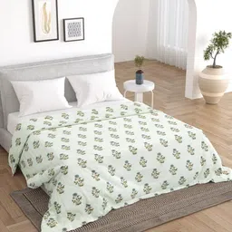 EverHOME Sea Green Ethnic Motifs Microfiber Mild Winter 120 GSM Double Bed Comforter-image-46