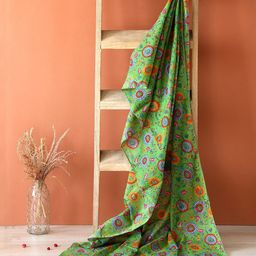 Contrast Living Floral Printed Cotton Scarf-19