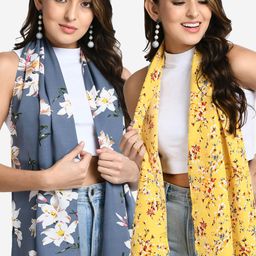 V&M Women Pack of 2 Printed Scarf-image-30
