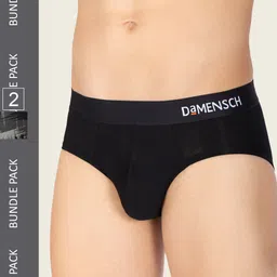 DAMENSCH Men Pack Of 2 Printed Deo-Soft Brief Lightweight Anti Bacterial Briefs-37