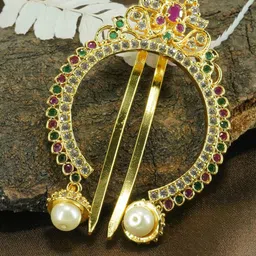 GRIIHAM Women 22k 1gm Gold Plated Hair Accessory Set of-27