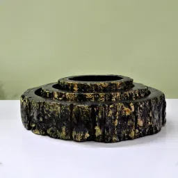 disoo fashions Vintage Golden Black Handpainted Wood (Set of 3) Serving Bowls-picture-28