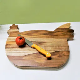 disoo fashions Artistic shape Natural Brown Handpainted Wood Chopping Board-picture-24