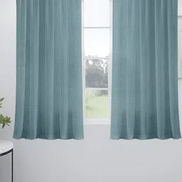 Cortina Grey 2 Pieces Pocket Sheer Window Curtain-picture-23