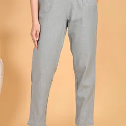 SKYTICK Women Relaxed Regular Fit Mid-Rise Trousers-picture-3