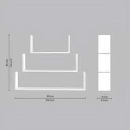SIVOM White Multipurpose Basic Wall Shelf image 5