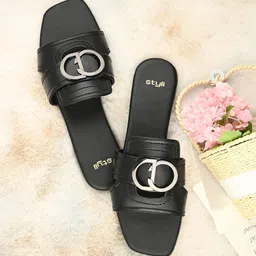 Styli Women Open Toe Flats-15