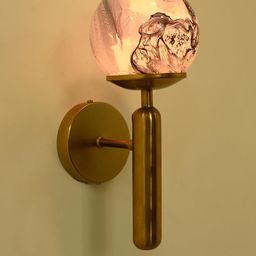 SOMIL Black & White Printed Glass Spherical Shaped Wall Lamp-image-86