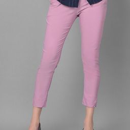 Comfort Lady Women Solid Mid-Rise Regular Trousers-image-70
