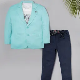 Ridokidz Boys Single-Breasted Blazers With Printed T-Shirt-image-32