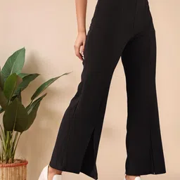 Mast & Harbour Women Flared High-Rise Easy Wash Trousers-picture-37