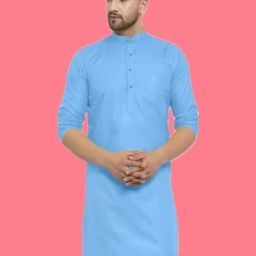 ANUJ FASHION Men Blue Mandarin Collar Kurta-picture-43
