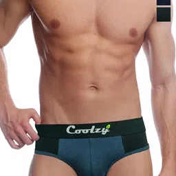 COOLZY Men Pack Of 3 Cotton Mid-Rise Basic Briefs SFUBRF3K362-S-13