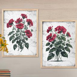 WALLLANE Grey Floral and Botanical Wall Paintings 2 Piece-image-122