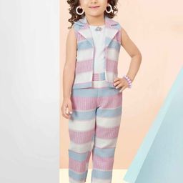Lagorii Girls Striped Sleeveless Dress-image-6