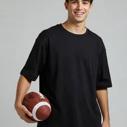 SMAN Men Drop-Shoulder Sleeves Raw Edge T-shirt-picture-15