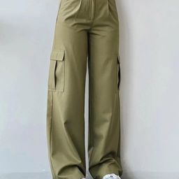 miss mosa by akanksha Alamode By Akanksha Women Olive Roderno Cotton Cargo Statement Pants-picture-10