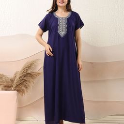 EASY MOM Embroidered Maxi Dress-image-99