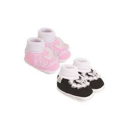 NESKA MODA 12 To 18 Month Non Slip Baby Girls Pack of 2 Pair Soft Cotton Butterfly Frill Booties-14