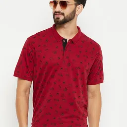 XFOX Men Printed Polo Collar T-shirt-picture-43