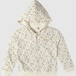 GAP Infant Girls Micro Floral Printed Relaxed Fit Zip-Front Hoodie Sweatshirts-picture-12