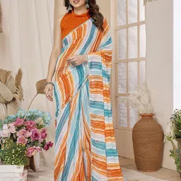 KALINI Multi Printed Poly Georgette Sarees-picture-35