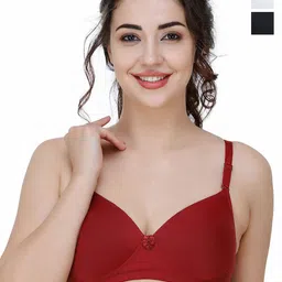 College Girl Pack Of 3 Full Coverage Lightly Padded Underwired T-shirt Bra-19