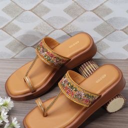 Anouk Women Embellished Ethnic One Toe Flats-image-64