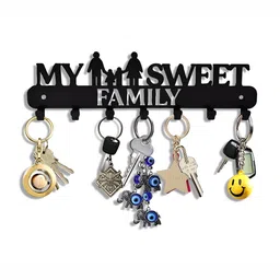 SEHAZ ARTWORKS Black 7 Hooks Key Holder-picture-35
