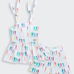 Tiny Girl Girls Printed Shoulder Straps Top With Shorts-image-76