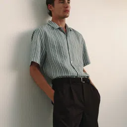 H&M Regular Fit Lyocell-Blend Resort Shirt-image-7
