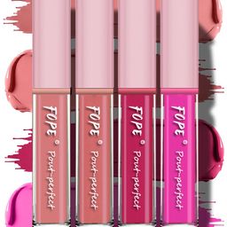 FOPE Set Of 4 Pout Perfect Liquid Lipstick - 4 ml Each - Shade 02-07-10-11-18