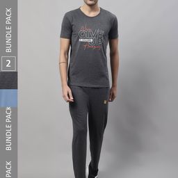 VIMAL JONNEY Pack Of 2 Printed T-Shirts With Track-Pants-picture-30