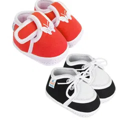 NESKA MODA Red Cotton Booties-image-56