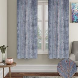 Aura Grey 2 Pieces Velvet Blackout Window Curtain-5
