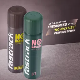 Fastrack Men Set of Lit & BadassNo Nasties Perfume Spray - 135 ml Each-23