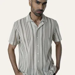 PERCH Men Relaxed Sheer Casual Shirt-image-35