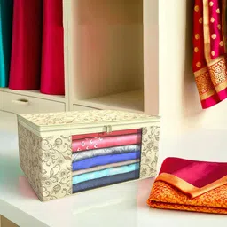 Kuber Industries Cream-Coloured Set of 4 Regular Drawer Organiser Organisers image 3